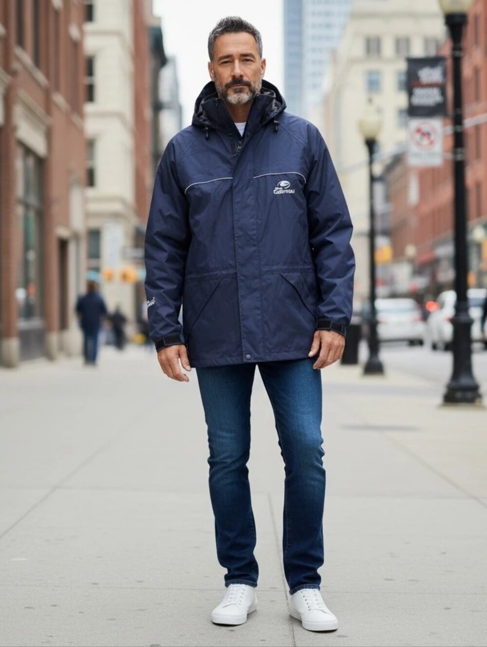 Viking Men's Torrent Rain Jacket With Hood Black Large